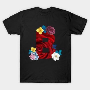 Floral Letter B T-Shirt